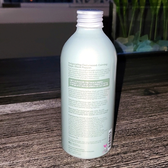 🌟NWOT🌟Hey Humans Naturally derived Body Wash Cedarwood Sage 14oz - Picture 2 of 2